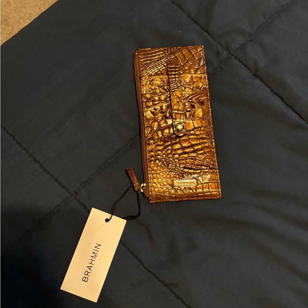 NWT Brahmin Teak Ombré Credit Card Wallet